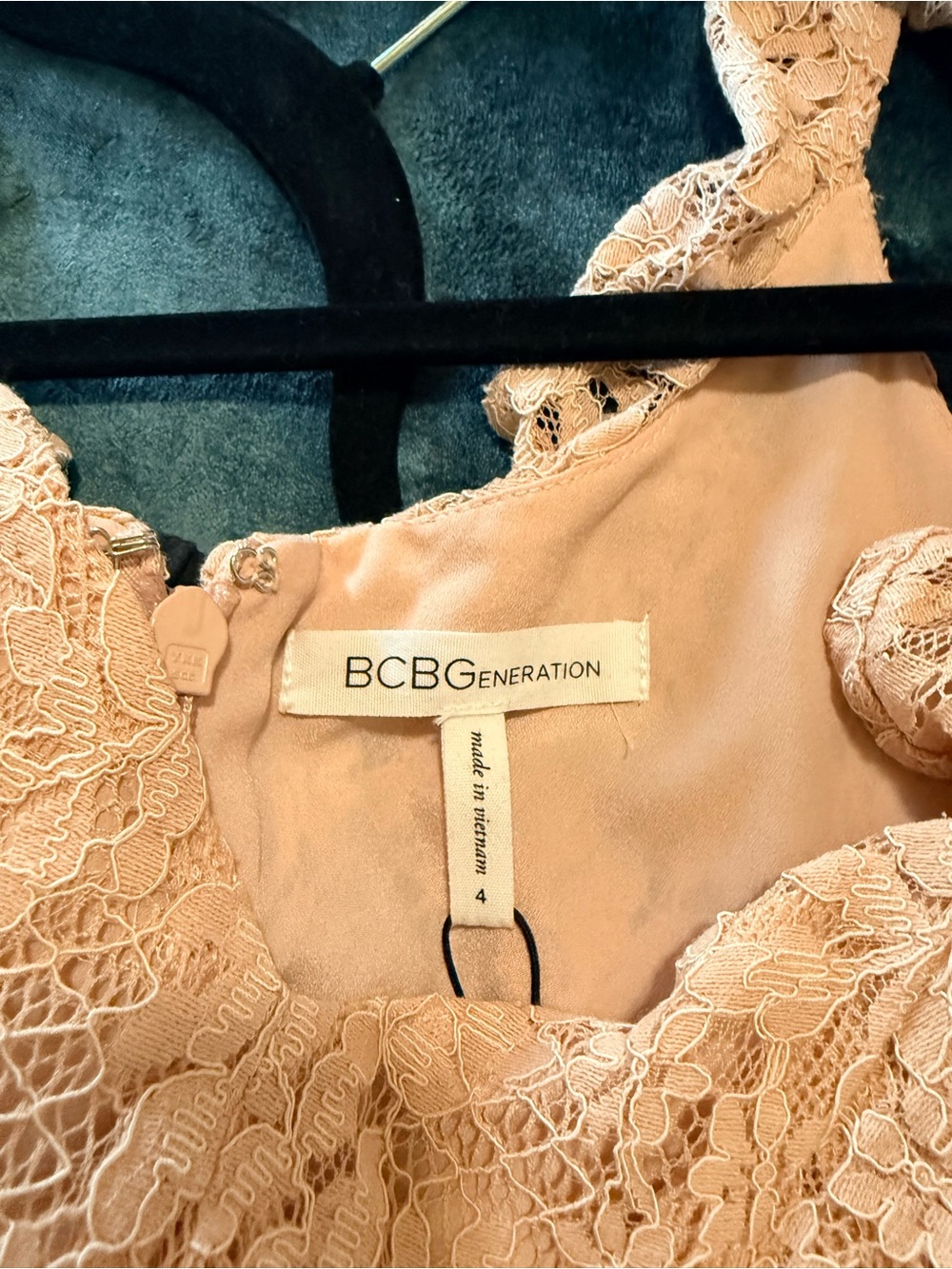 BCBGeneration Blush Lace Ruffle Romper - Picture 3 of 6